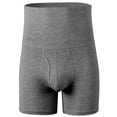 thumbnail image 4 of XIAOCHA Men's Tummy Control Boxer Briefs Slim Fit Mid Thigh High Waisted Compression Briefs Stretchy Sporty Workout Briefs, 4 of 4