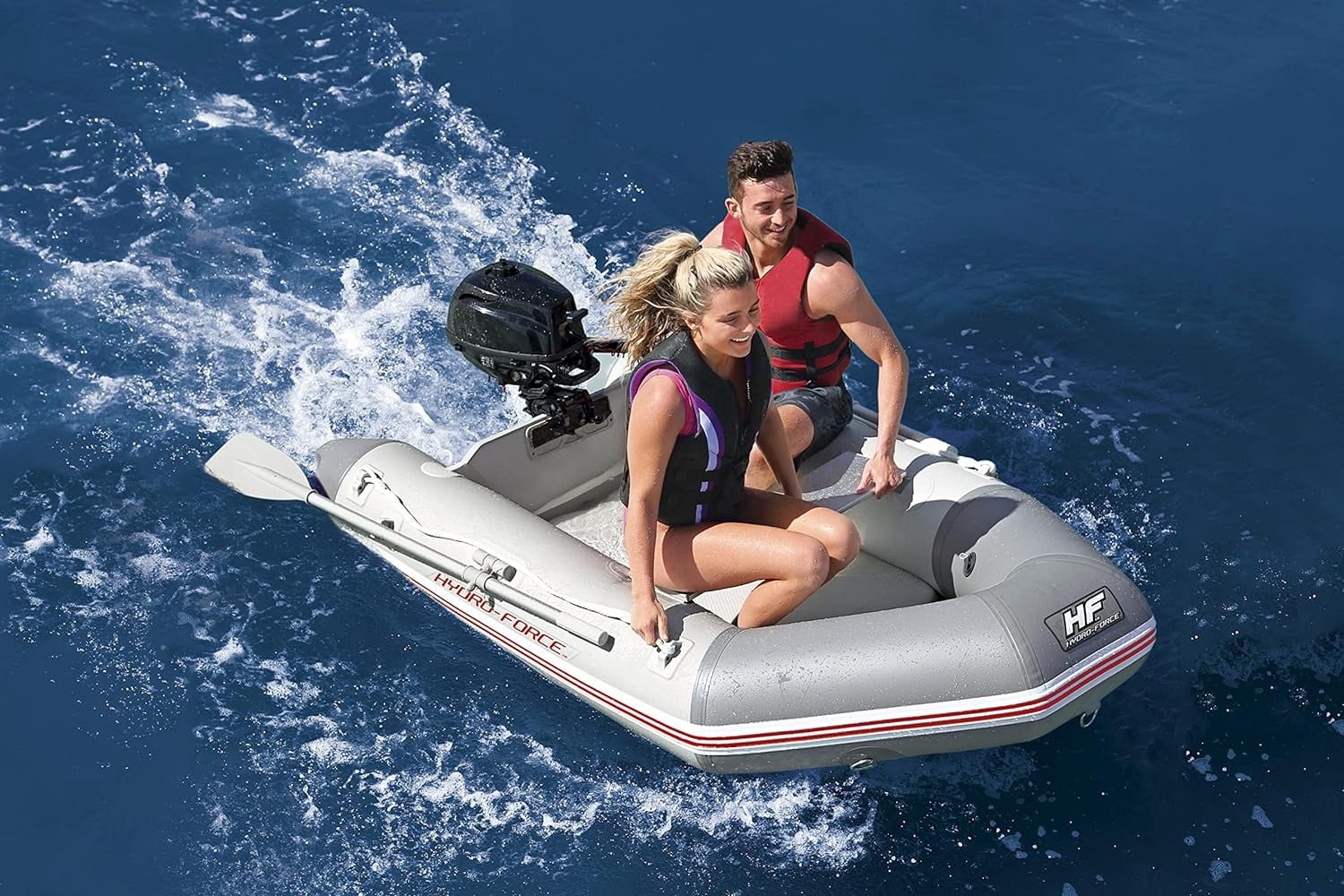 Bestway Hydro force Caspian 2-Person 91" Inflatable Raft, Gray