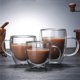 thumbnail image 1 of Dubbelväggiga Värmebeständiga Glas Koppar av Borosilikatglas för Espresso Kaffe Kopp Set Dryckesvaror Te Muggar 150ml/250ml/350ml/450ml, 1 of 4