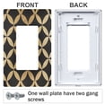 thumbnail image 3 of Yayeee Rocker Switch Wall Plate 2-Gang 4.7"x4.6" Home Decorative Outlet Cover, Black Geometric, 3 of 6