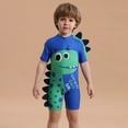 thumbnail image 5 of Gyratedream Baby Toddler Boys Short Sleeve One Piece Swimsuits UPF 50+ Rash Guard Sunsuits Kids Dinosaur Print Bathing Suits Beachwear for 1-7 Years, 5 of 8