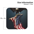 thumbnail image 2 of Honeii American Flag Print Leather Coaster Set of 4, Ideal for Safeguarding Your Furniture from Drinks Spills and Effortless Cleanup-Square, 2 of 6