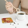 thumbnail image 6 of Disketp Pies Funny Coasters,4 Pcs Leather Coasters With Holder, Perfect Housewarming Hostess Gifts,Protect Furniture From Water Marks Scratch, 6 of 9