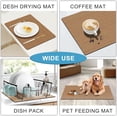 thumbnail image 6 of Coffee Mat Coffee Bar Mat Absorbent Rubber Backed Coffee Pot Cup Holder Quick Drying Mats Fit Under Coffee Maker Espresso Machine Coffee Bar Accessories Kitchen Counter Dish Drying Mat 23"x15", Wood, 6 of 7