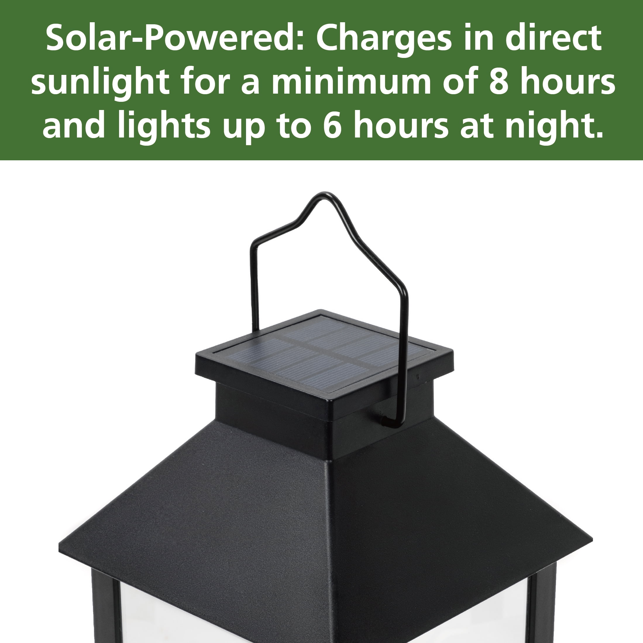 Mainstays Solar Lantern Black
