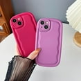 thumbnail image 3 of Oval Shape Solid Color Protection Soft Compatible with iPhone Case (M White,iPhone 12 Pro), 3 of 13