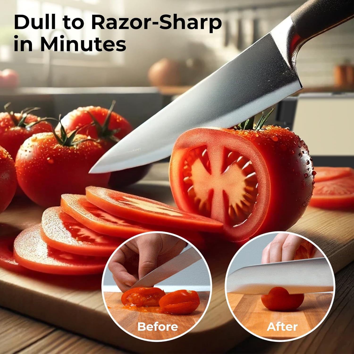 Electric Knife Sharpener with LCD Display, 5-in-1 Professional Sharpener Adjustable Speed  Wheel Ceramic Rod for Kitchen Knives Scissors Gold