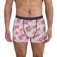 thumbnail image 2 of Goofa Purple Watercolor Flowers Printed Men's Boxer Briefs Underwear, Moisture-Wicking Underwear, Trunk,Soft and Breathable Cotton Underwear-X-Large, 2 of 9