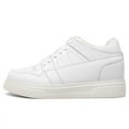 thumbnail image 2 of CMR CHAMARIPA Casual Elevator Shoes For Men - White Leather Height Increasing Sneaker 8CM / 3.15 Inches, 2 of 9