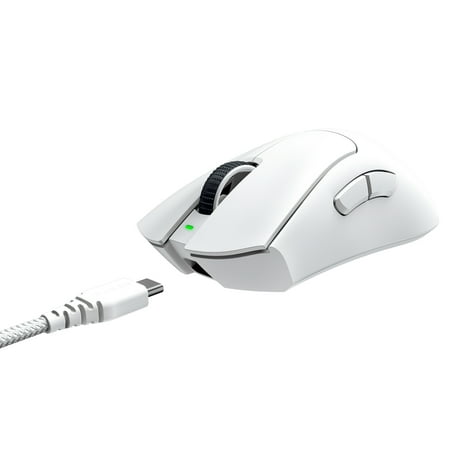 Razer - DeathAdder V3 Pro Lightweight Wireless Optical Gaming Mouse with 90 Hour Battery - White
