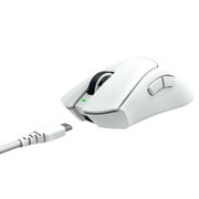 Razer DeathAdder V3 Pro Wireless Esports Gaming Mouse, 64g, 5 Buttons, 2.4GHz & Bluetooth Connectivity, White