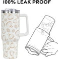 thumbnail image 5 of Fall Tumbler with Lid and Straw 40oz,Orange Pumpkin Maple Leaves Vacuum Autumn Insulated Leak Proof Tumbler,Farmhouse Cute Gifts Women Girls,Fall Accessories Stainless Steel Coffee Cup, 5 of 6