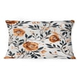thumbnail image 2 of Designart "Timeless Elegance in Brown Blossoms" Floral Printed Throw Pillow, 2 of 5