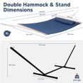 thumbnail image 4 of SUNCREAT 2 Person Free Standing Hammock with 15 ft Stand, 475 lbs Capacity, Backyard Hammock with Stand, Navy, 4 of 9