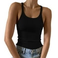thumbnail image 1 of Camiseta sin mangas de cuero sintético con cuello en V para mujer: camisola lisa, ligeramente elástica, para llevar en ocasiones informales o fiestas, varias tallas, 1 of 4