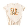 thumbnail image 2 of Fall Shirt for Women Leopard Floral Gingham Polka Dot Graphic Tee, Ivory Shirt, M, 2 of 8