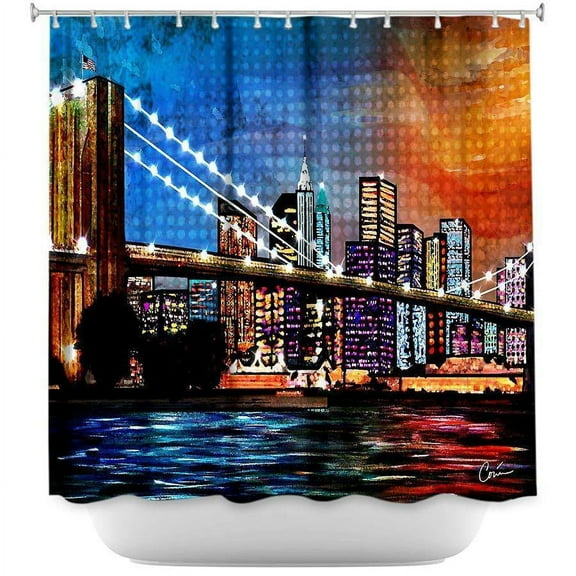 Shower Curtains 70" x 73" from DiaNoche Designs by Corina Bakke - Brooklyn Bridge
