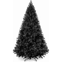 TYUIOP Artificial Christmas Tree, Premium Unlit Hinged Design, Dense Branches Realistic Holiday Décor w/Easy Assembly 4.5ft Black