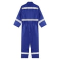 thumbnail image 4 of YONGHS Men's Industrial Coverall Long Sleeve Zipper Workwear Mechanic Jumpsuit Overalls Blue L/170, 4 of 7