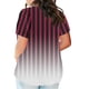 thumbnail image 3 of Plus Tamaño de las Mujeres Blusas, Cuello en V Casual Suelto Manga Corta Superior, Impresión Blusa Poliéster Spandex, 3 of 8