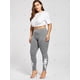 thumbnail image 4 of Leggings de jersey con aplicación de talla grande Rosegal Cubrirlos, 4 of 5