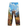 thumbnail image 3 of Lsque Snowy Mountain Photography Bear Print Men's Pajama Pants, Lounge Pant - Comfortable Home Wear,Elastic Waistband, Stylish Design-Medium, 3 of 9