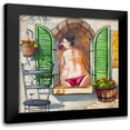 thumbnail image 1 of West, Ronald 20x20 Black Modern Framed Museum Art Print Titled - Lady in Window II, 1 of 5