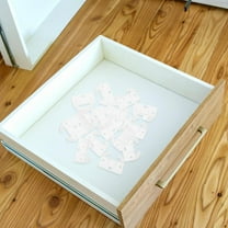 PTOOTP 16Pcs Center Mount Plastic Drawer Slide Brackets for Furniture Wardrobe Cabinet White