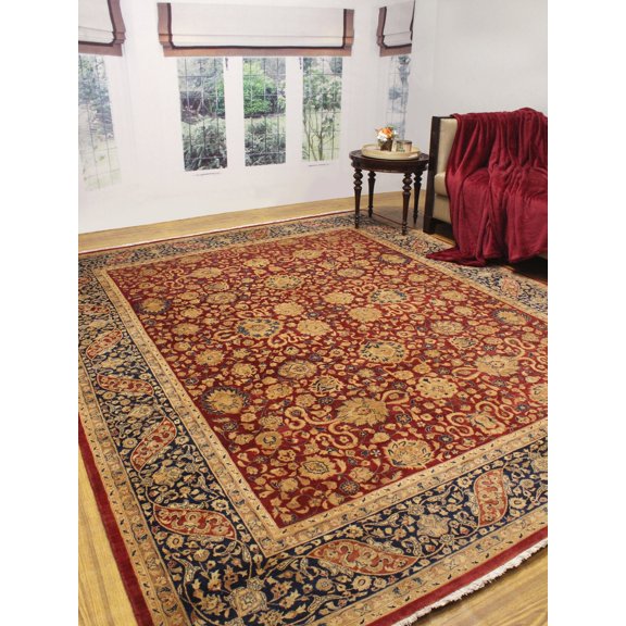 Versailles Kashan 20 Red/Blue Rug, 8'0" x 9'11"