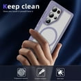 thumbnail image 5 of Decase Magnetic case for Samsung Galaxy S22 Ultra Case,Built-in Kickstand,Compatible with Mag-Safe, Dual-Layer Protection Military Grade Protective Phone Case for Samsung Galaxy S22 Ultra,Purple+Clear, 5 of 9