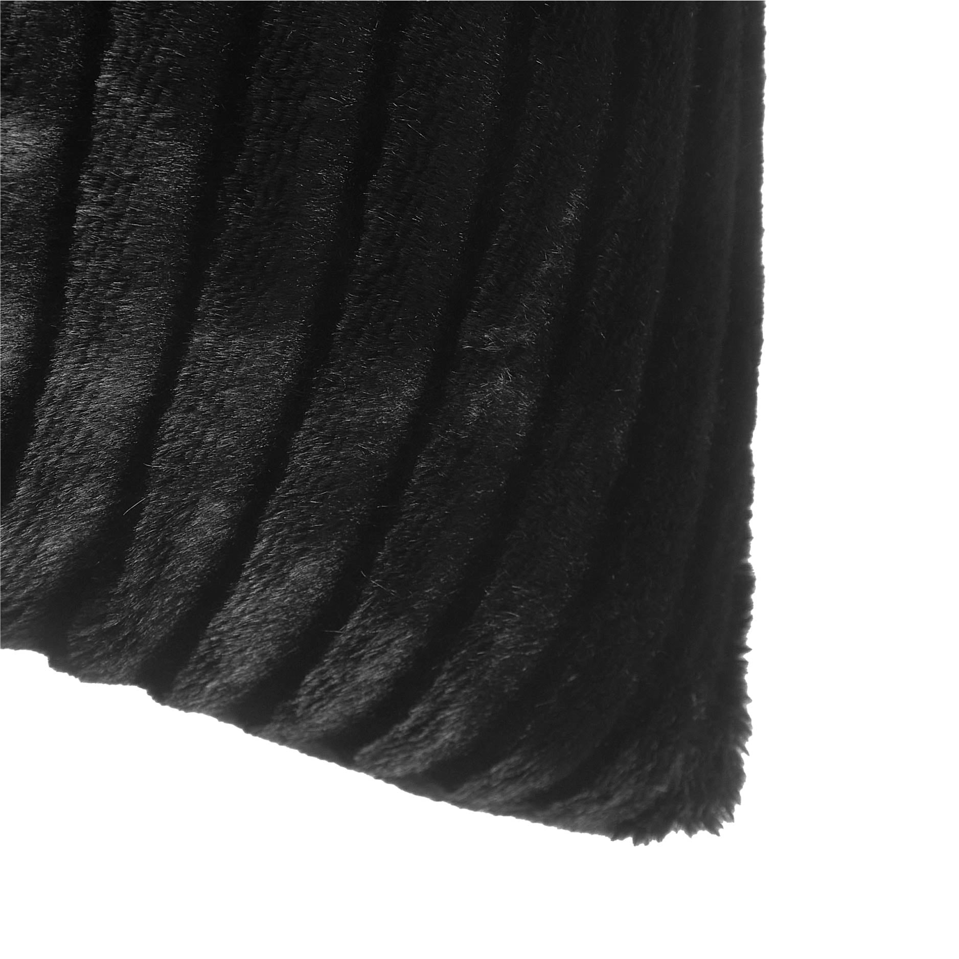 Mainstays 18" x 18" Rich Black Ruched Fur Decorative Throw Pillow