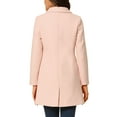 thumbnail image 4 of Unique Bargains Women's Single Breasted Winter Outwear Trench Coat XL Pink, 4 of 8