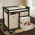 Badger Basket Modern Baby Changing Table with Hamper and 3 Baskets