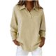 thumbnail image 1 of TaTaai Women Striped 3/4 Sleeve Office Shirt Classic Lapel Button Front Chest Pocket Soft Breathable Fabric Casual Versatile Work Daily Wear Blouse Gift, 1 of 9