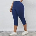 thumbnail image 6 of cfhntfmh Womens Summer Plus Size Capri Legging Crop Tights Workout Capri Yoga Lounge Pants, 6 of 7