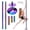 Colorful, variant on Multi-Scene Dance Fitness Pole, 45mm Heavy-Duty Steel Build for Outdoor Events, Pole Fitness Competitions, and Rehabilitation Training(Black)