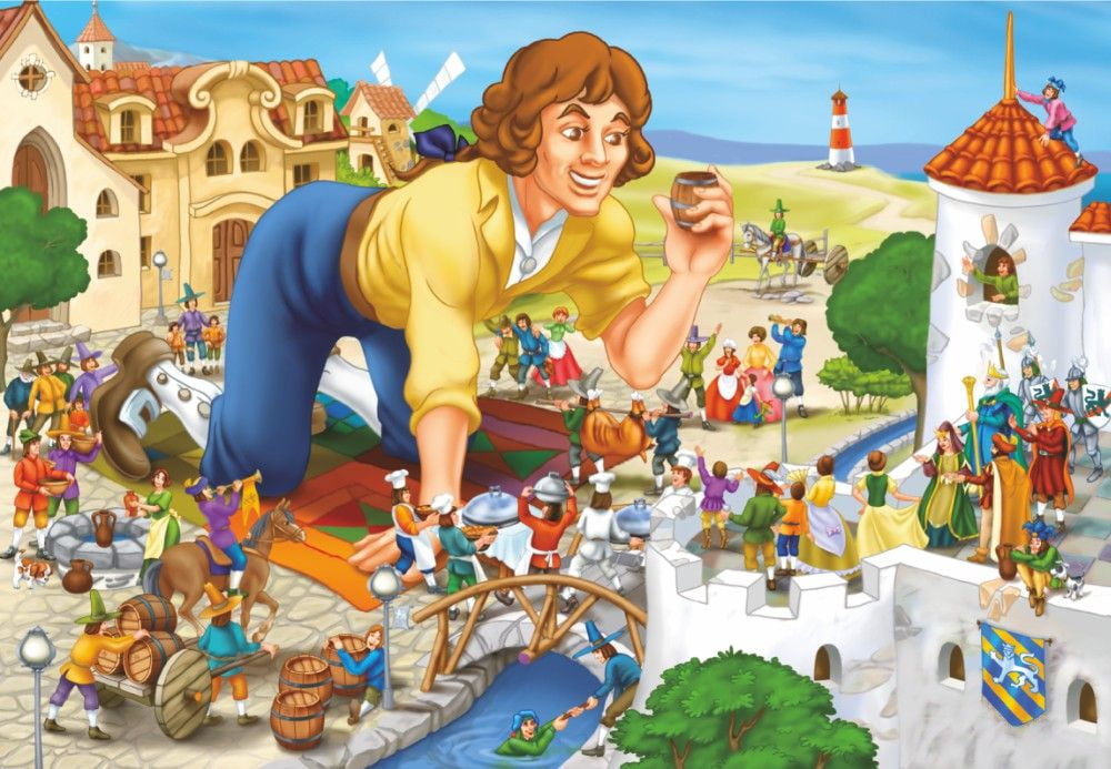 D-Toys Puzzles Gulliver's Travels 100 Piece Children's Jigsaw Puzzle 16.5 x 