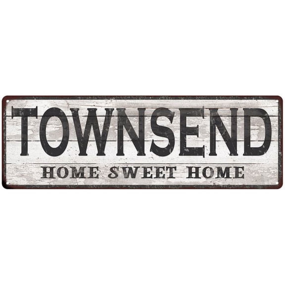 TOWNSEND Home Sweet Home Country Look Gift 6x18 Metal Sig 206180045878