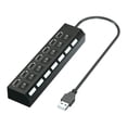 thumbnail image 1 of USB Hub 7 Port Multi USB Splitter Power Adapter Multiple Expander With On Off Switch For PC Laptop ,Powerful Charging, 1 of 5