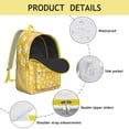 thumbnail image 4 of Yellow Dog Paw Footprint Backpack for School,Cute School Bag,Schoolbag with Adjustable Shoulder Straps & Padded Back,15.7"x11.8"x5.5", 4 of 5
