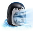 thumbnail image 1 of Lindo pingüino ventilador de aire acondicionado portátil, enfriador de aire inalámbrico USB recargable, espacio personal mini evaporativo, silencioso 3 velocidades humidificador ventilador de niebla Namotu LRWJ797, 1 of 6