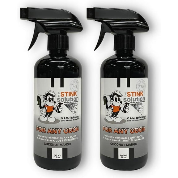 The Stink Solution Car Odor Eliminator Spray, Coconut Mango, 16 oz, 2 Count