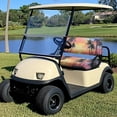 thumbnail image 4 of Pzuqiu 2 Piece Golf Cart Seat Covers Easy to Install Lightweight, Compatible with Outdoor Vehicle Golf Cart Backrest Cover(Palm Sunset), 4 of 10