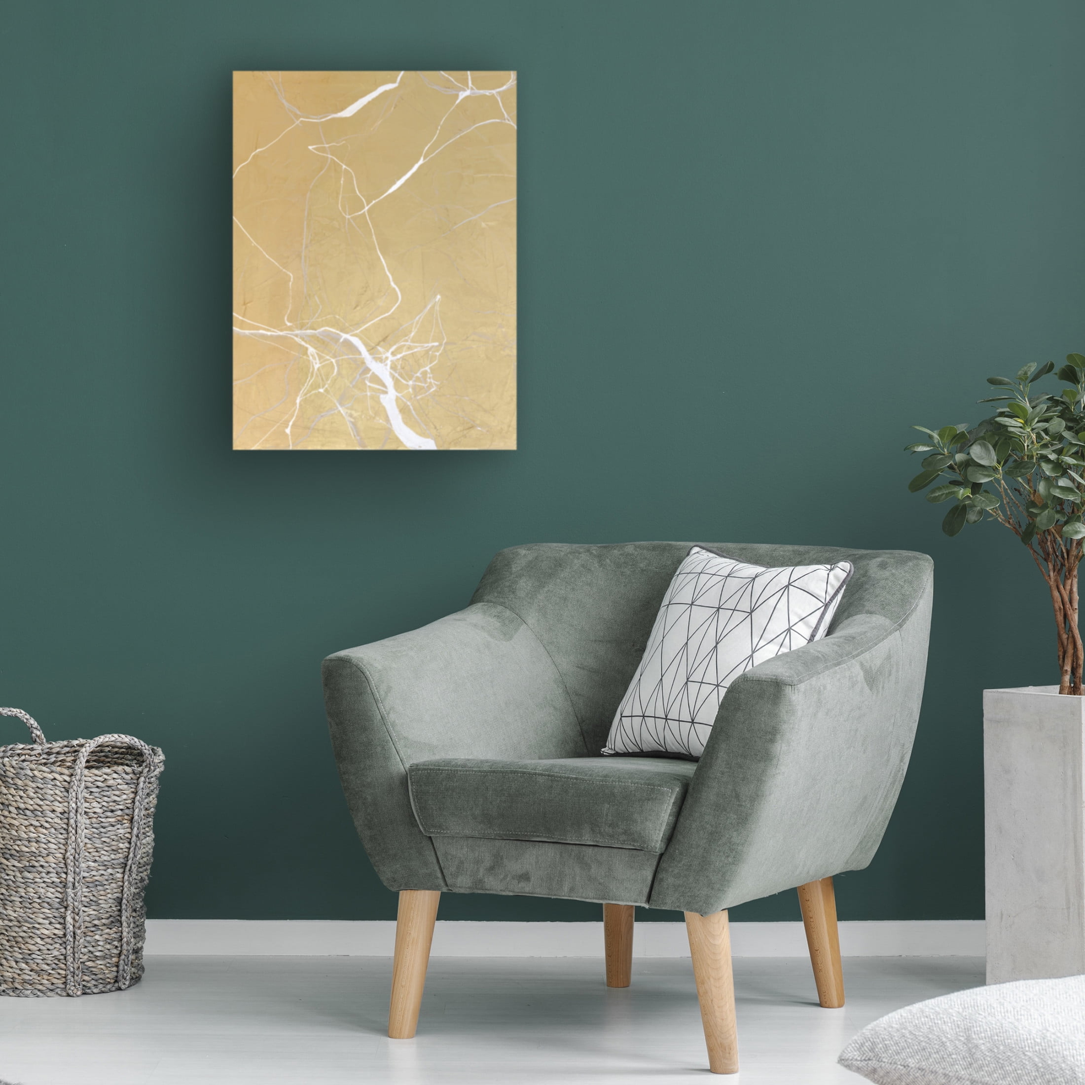 Canvas Wall Art - Design Fabrikken 'Gold Marble' Wall Art for Living Room, Bedroom, or Office Décor by Trademark Fine Art - 24 x 32 Inches