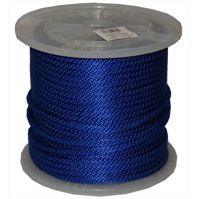 T.W. Evans Cordage 96016 .5 in. x 300 ft. Solid Braid Propylene Multifilament Derby Rope in Blue