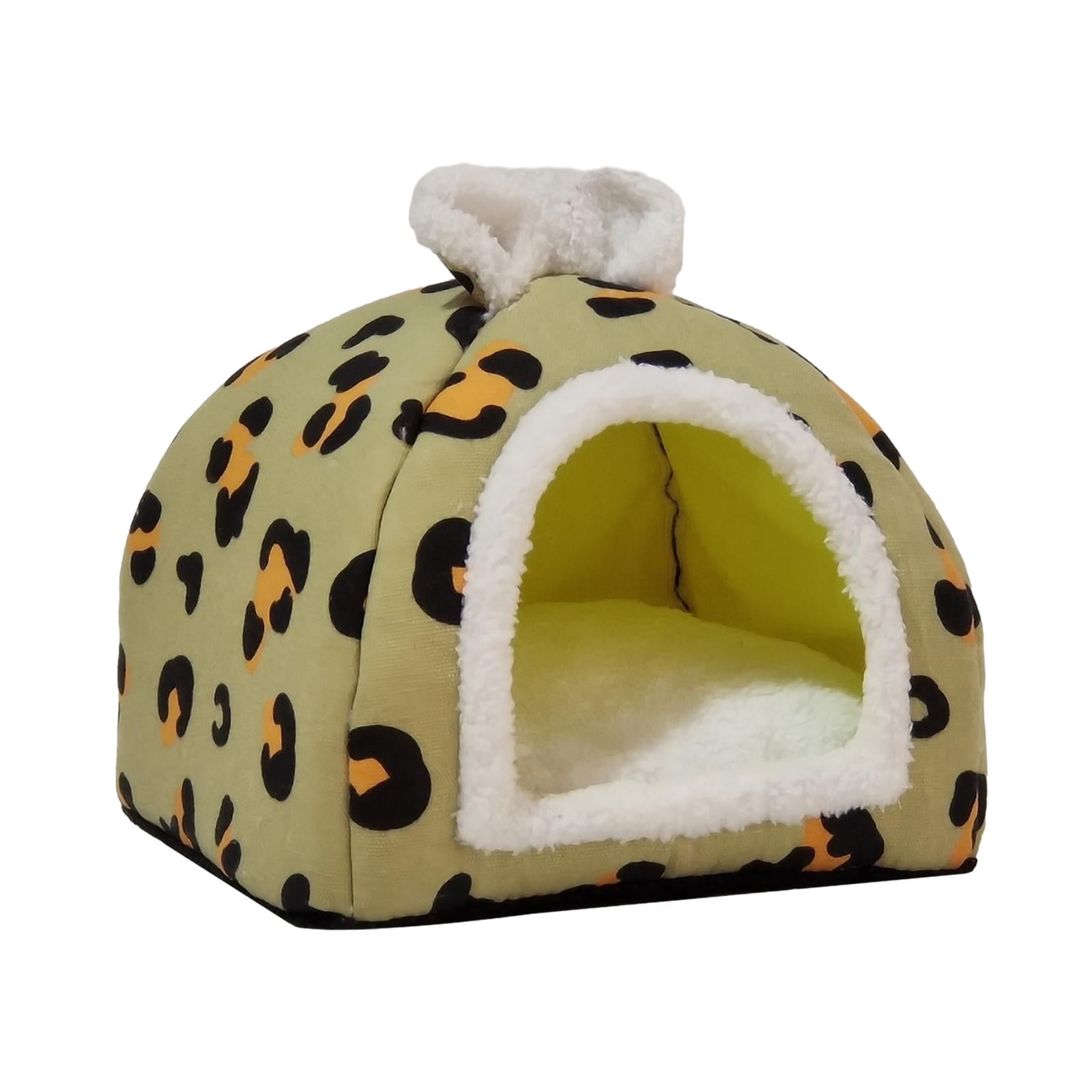 Dog Beds Calming Snooze Furniture Self Warming Cat House for Kitten Dog Cats Green Large