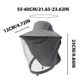 thumbnail image 3 of Mosquito Net Hat for Outdoor Activities - Wide Brim Sun Hat with 360° Foldable Mesh Face Cover,Breathable Bug Proof Head Net for Camping,Hiking,Gardening,Fishing,and Hunting,Adjustable Chin Strap, 3 of 4