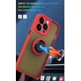 thumbnail image 4 of is specially designed for iPhone 13 Pro Anti-fall,anti-fingerprint, built-in 360° rotating ring bracket solid and durable magnetic car phone case, suitable for iPhone 13 Pro 6.1inches Women-Red, 4 of 11