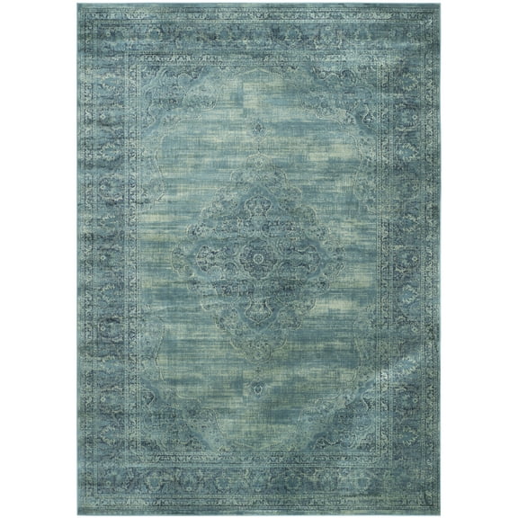 SAFAVIEH Vintage Kynaston Bordered Area Rug, Turquoise/Multi, 10' x 14'