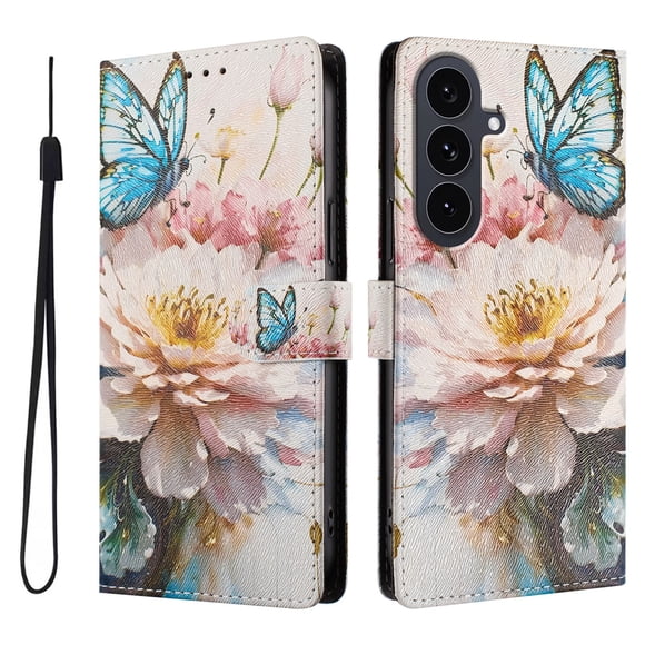FOXDOCK Funda Tipo Cartera para Samsung Galaxy S25 FE con Soporte y Correa – Diseño de Patrones Lindos